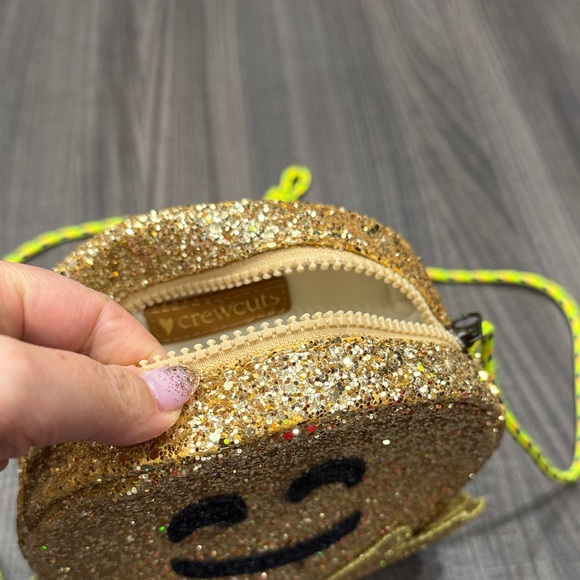 Crewcuts Gold Glitter Emoji Baby Bag - Picture 2 of 5